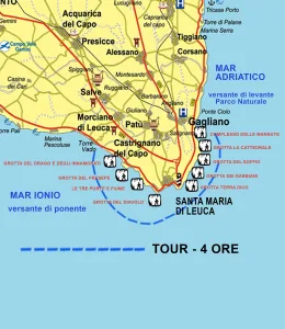Escursioni alle grotte e al Tacco d'Italia